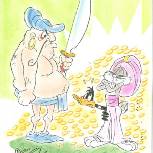 Bugs Bunny and Daffy Duck with Hassan Chop