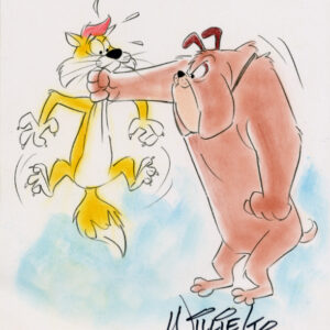 Dog Holding Cat by Neck