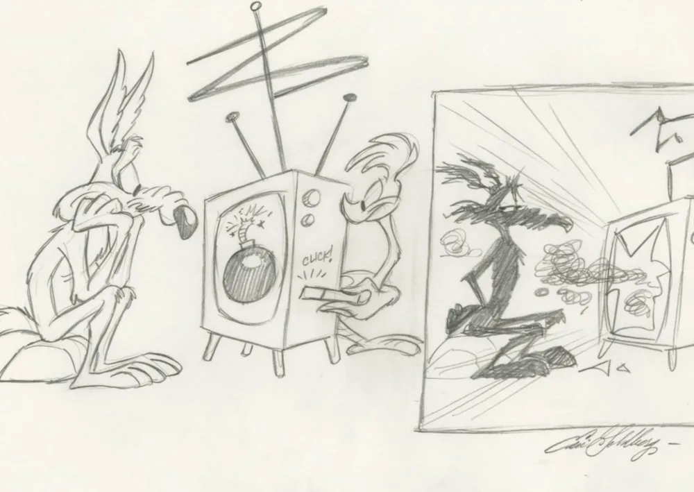 Wile E. Coyote And Road Runner TV Gag – Chuck Jones