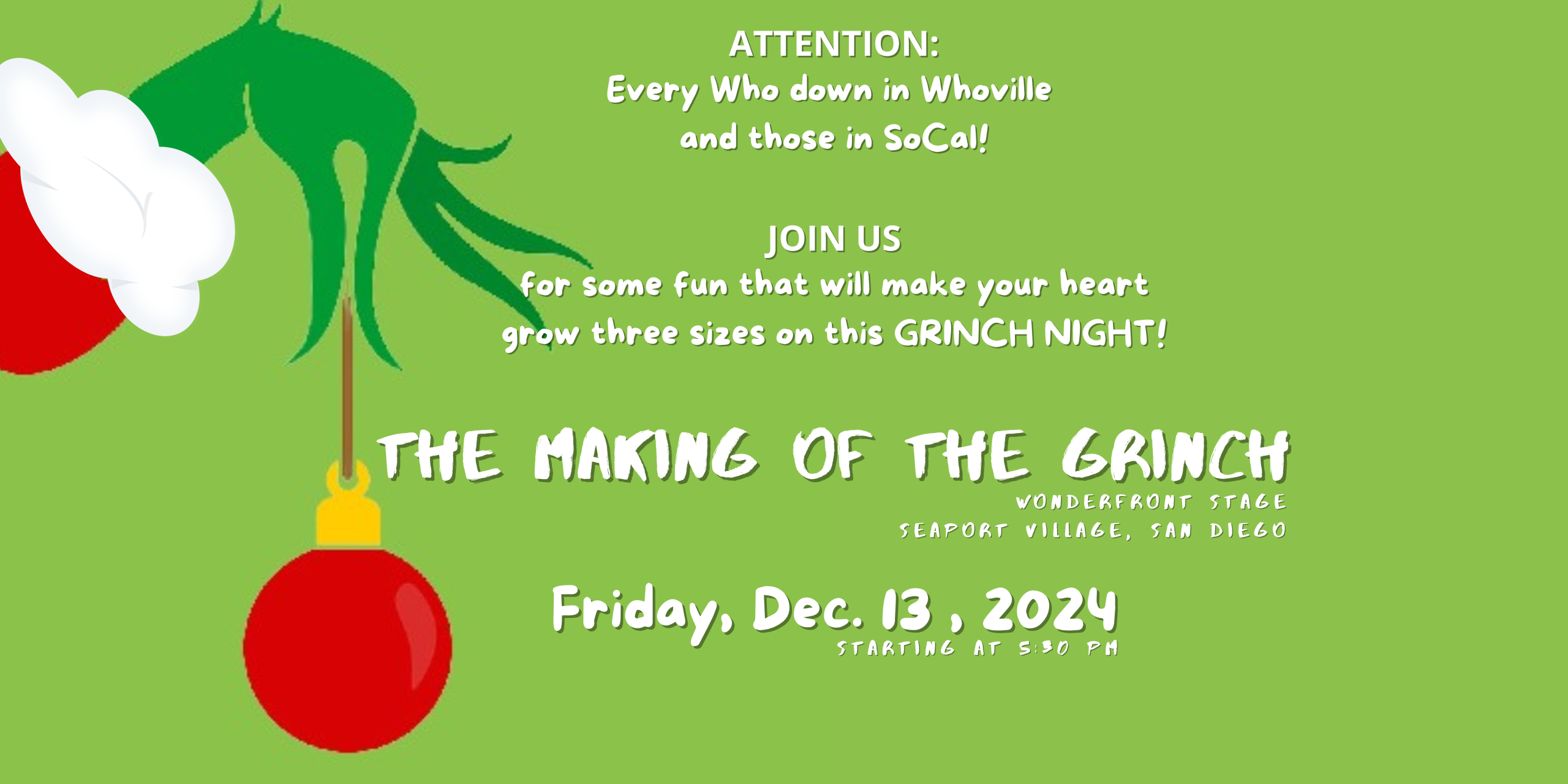 Grinch Event San Diego 2024