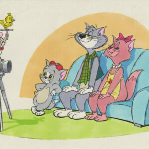 JE066 - Cat Family On Couch