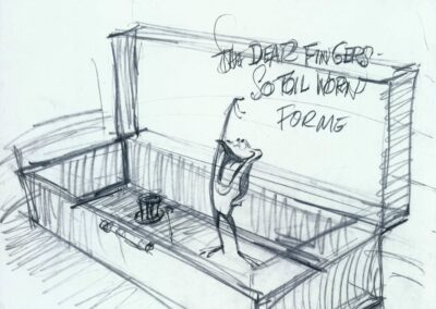 Michigan J Frog Dear Fingers Sketch