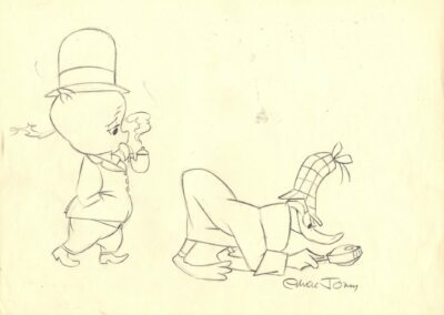Porky Pig & Detective Daffy Duck Sketch
