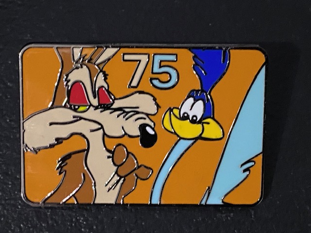 Road Runner and Coyote 75th Anniversary Pin