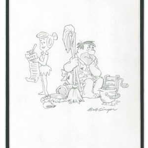 SINGER-321 WILMA & FRED FLINTSTONE HONEY DO'S DRAWING