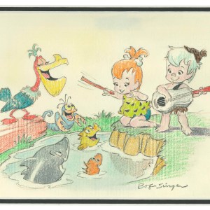 SINGER-328-COLOR Pebbles & Bamm Bamm Music Lessons Color & Graphite Original