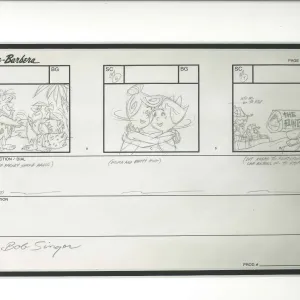SINGER-347 Fred, Barney, Wilma, & Betty Holly Rock a Bye Baby Storyboard 4