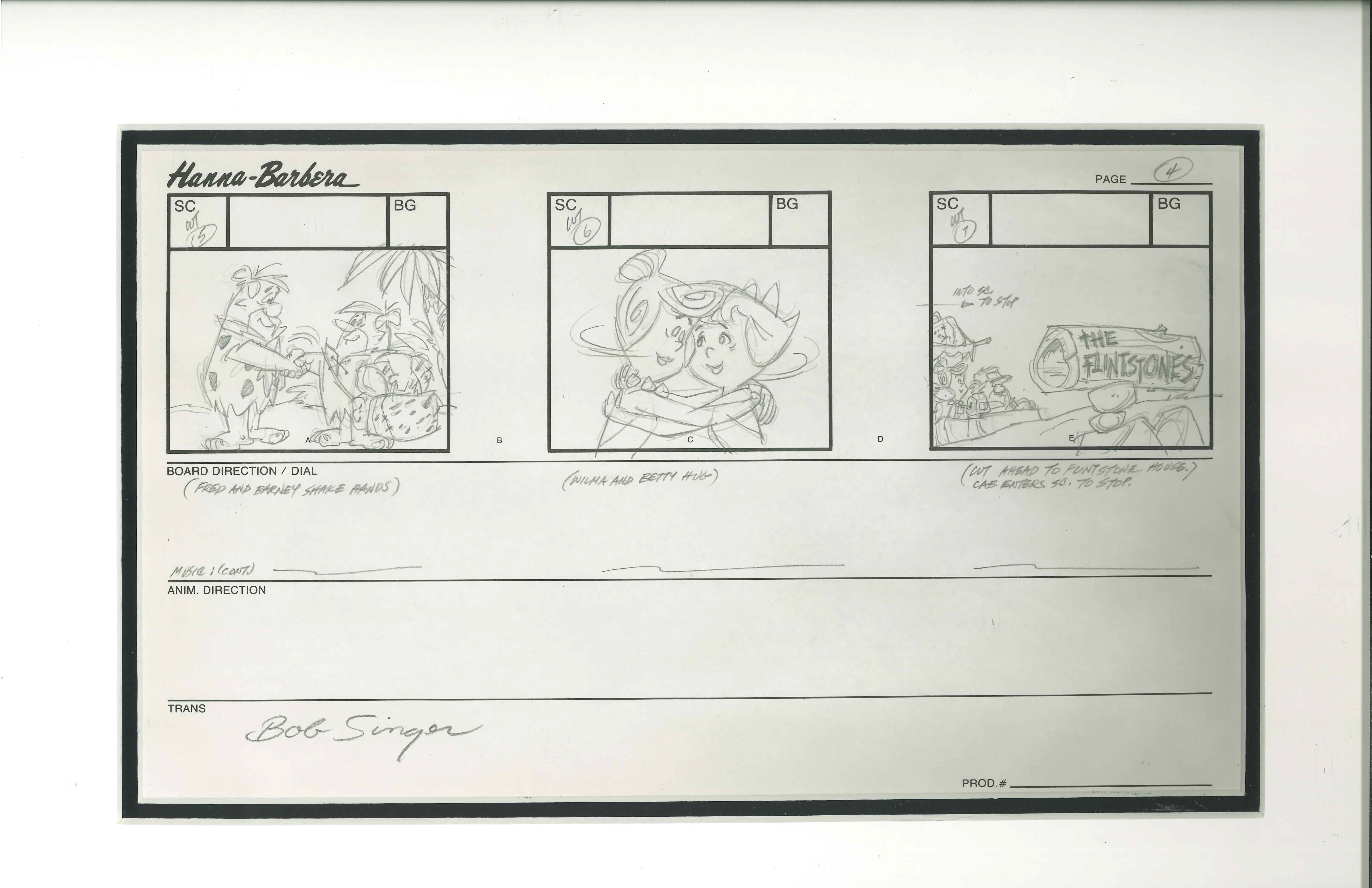 SINGER-347 Fred, Barney, Wilma, & Betty Holly Rock a Bye Baby Storyboard 4