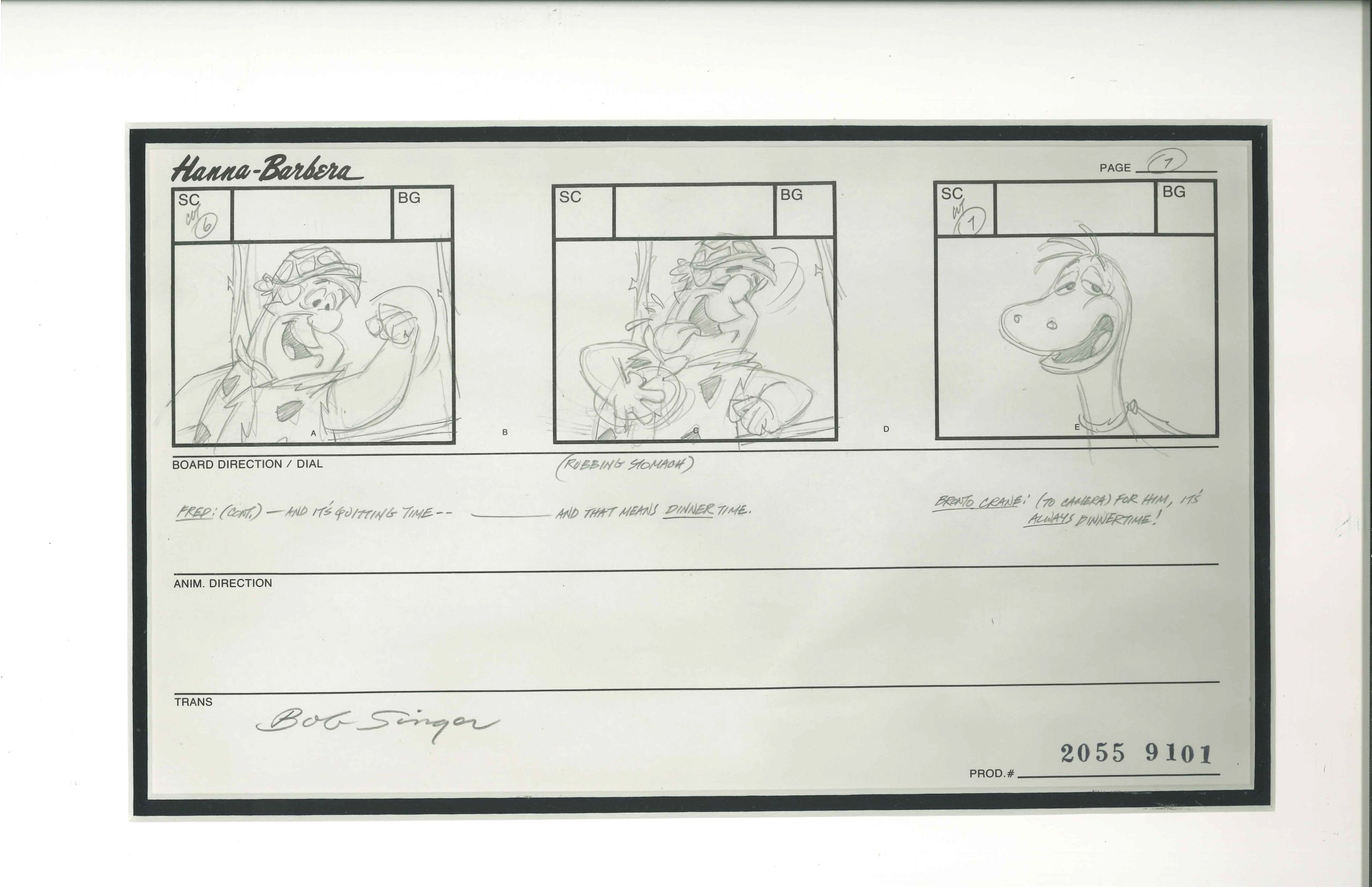 SINGER-349 Fred & Dino Holly Rock a Bye Baby Storyboard 7