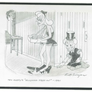 SINGER-354 Betty Davis Hollywood Steps Out Tribute Drawing