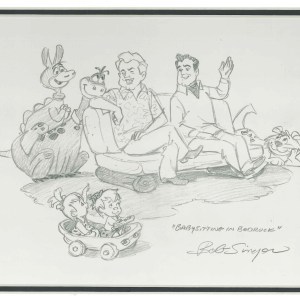 SINGER-376 Babysitting In Bedrock Drawing