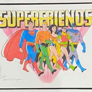 SINGER-385 Super Friends Unite Giclee