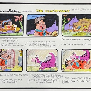 SINGER-398 Flintstones Storyboard Giclee