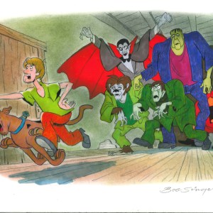 SINGER-402 Monster Chase Giclee