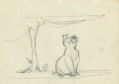 Sam Sheepdog Original Sketch