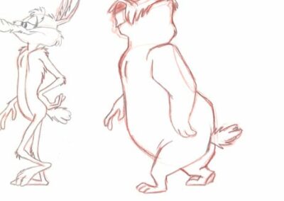 Sam Sheepdog & Ralph Wolf Concept Sketch