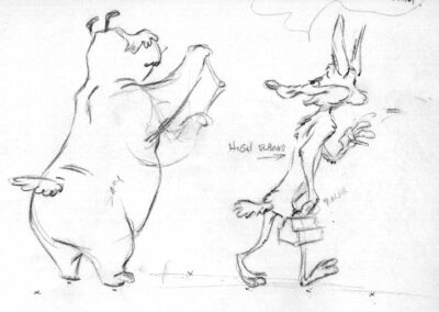 Sam Sheepdog Thanks Ralph Sketch