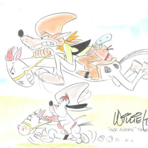 W143-1 Wolf and Droopy On Horseback