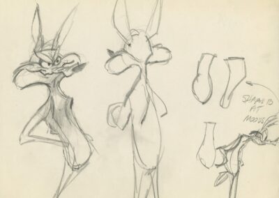 Wile E Coyote Crooked Smile Sketch