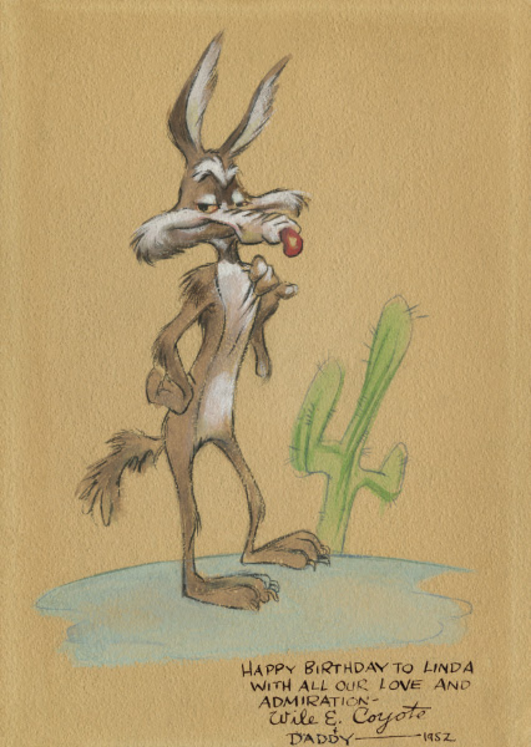 Wile E. Coyote card