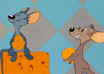 Hubie Bertie Eating Cheese