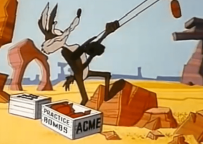 Wile E Coyote Fishing With Dyno Mite